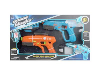 laser gun + target