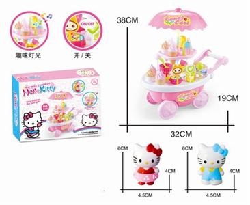 KT猫雪糕糖果车带灯光音乐