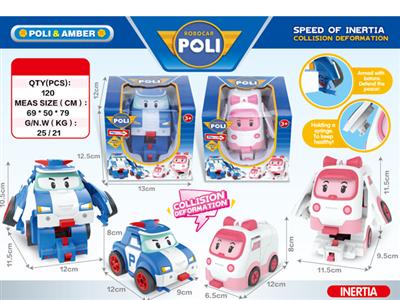 Inertial collision deformation POLI car