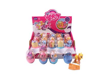 Egg-packed silicone 4 small horse Polaroid with stickers 20PCS