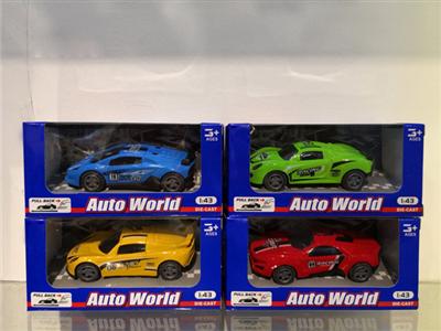 1:43 alloy pull back sports car
