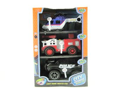 3只庄5款滑行车(消防喷水+警车+飞机)