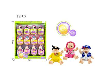 蛋装6寸实身娃娃配动物 12PCS