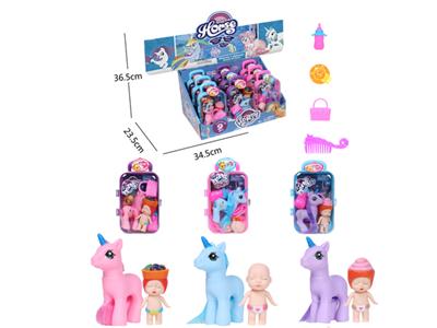 搪胶精灵马大行李箱