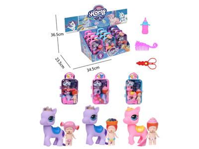 搪胶精灵马大行李箱