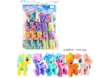 塑料小马宝莉带马贴纸板20PC混装