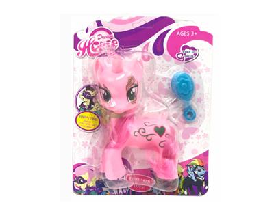 我的梦想搪胶小马宝莉带马梳子单款单色混装