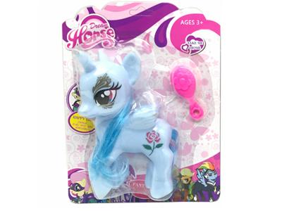 我的梦想搪胶小马宝莉带马梳子单款单色混装