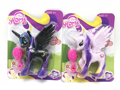 我的梦想搪胶小马宝莉带马梳子单款2色混装