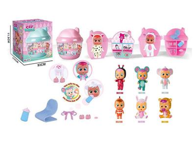 惊喜房间哭泣娃娃喝水哭泣功能带配件