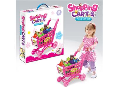 粉红水果购物车