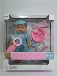 35.5CM搪胶头吹瓶身活眼公仔