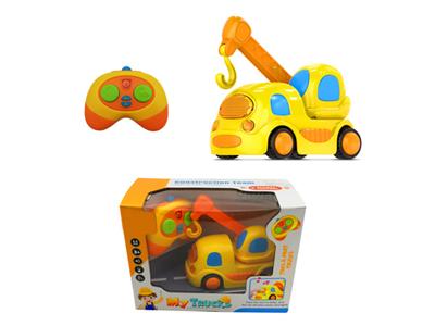 Sound and light 2.4G remote control cartoon engineering crane