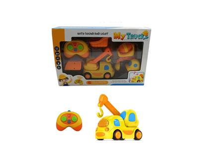 Sound and light 2.4G remote control cartoon engineering car set