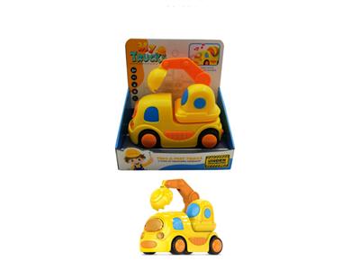 Sound and light inertia cartoon engineering excavator