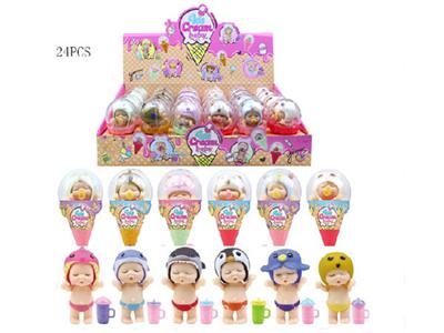 3.5寸海洋宝贝带奶瓶有喝水拉尿功能6款24PC混装