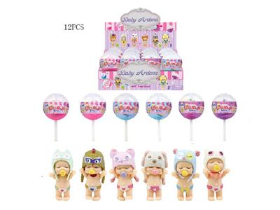 3.5寸搪胶喝水拉尿动物宝贝12PC混装6款混装