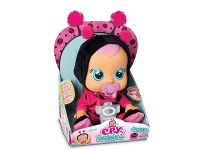 14寸搪胶哭泣娃娃带四声音乐DAD .Mother.Angry.Cry带奶嘴