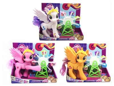 我的梦想搪胶灯光音乐6关节马宝莉带旋转摩天轮