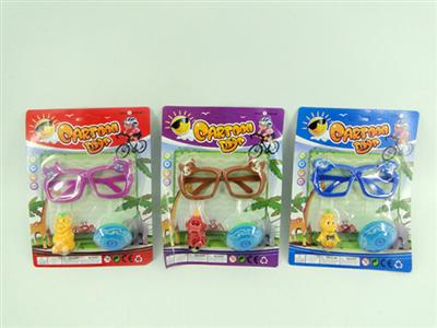 眼镜配动物陀螺