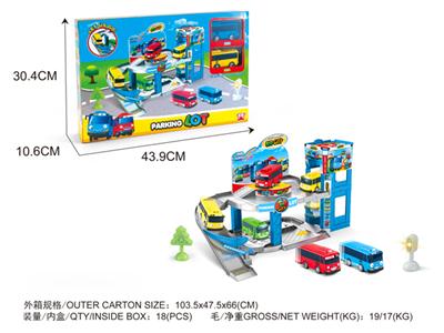 TAYO bus parking lot (with 2 character scooters)