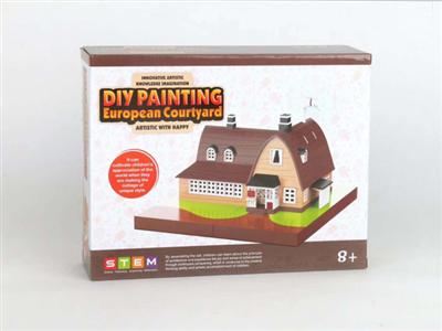 Self-installed painted European small courtyard