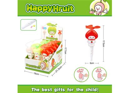 创意水果带口哨手摇风扇