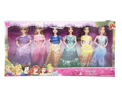 11寸实心迪士尼6公主