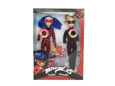 11寸实心双人瓢虫公主带主题曲音乐（红色黑色）