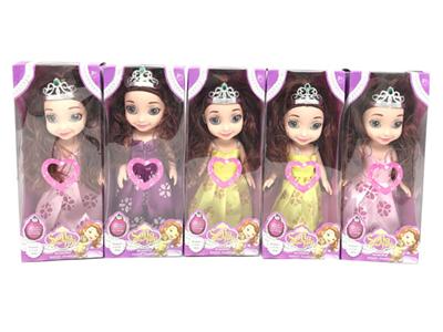 14寸3D眼索菲亚搪胶身体带主题曲音乐2款混装