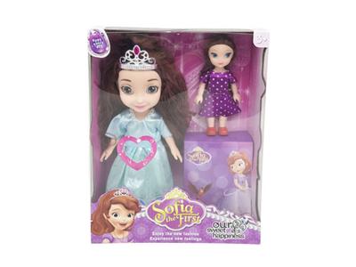 14寸3D眼索菲亚搪胶身体带主题曲音乐带6寸