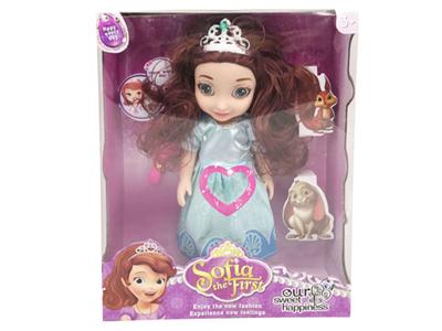 14寸3D眼索菲亚搪胶身体带主题曲音乐