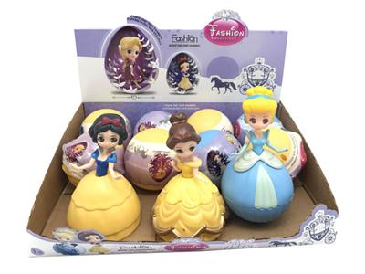 6寸实身迪士尼公主不倒翁3款混装12pcs
