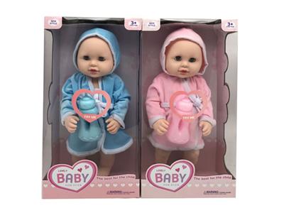 18寸4D眼搪胶娃娃带奶瓶带12声音乐4款混装