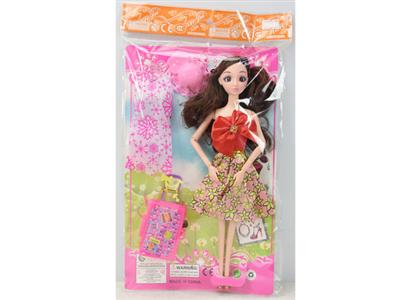 11.5寸实身9关节芭比纸板3D眼