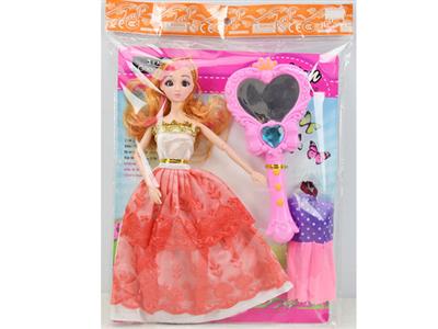 11.5寸实身9关节芭比纸板3D眼