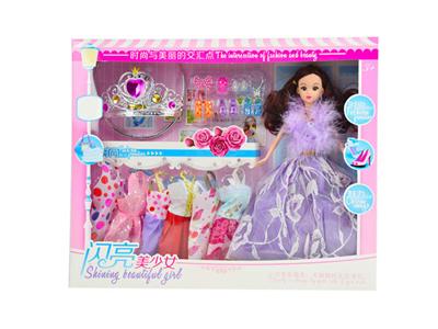 11.5寸实身换装芭比配皇冠