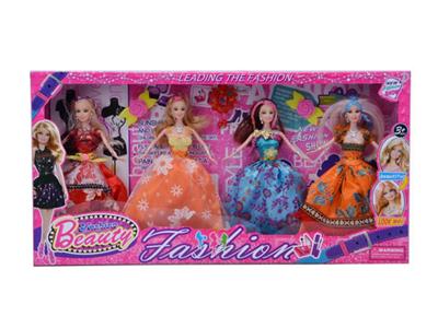 11.5寸实身四大美女婚纱芭比带配件