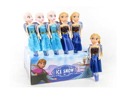 16只冰淇淋盒9寸实身冰雪芭比16pc混装