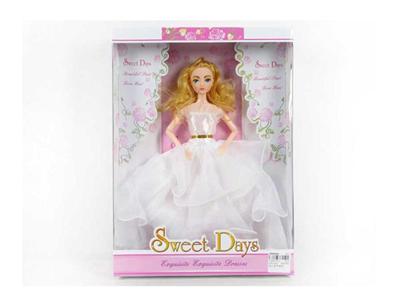 高档盒装11.5寸12关节实身婚纱芭比