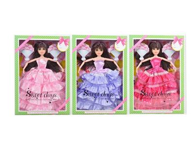 11.5寸12关节实身3D眼睛艾米婚纱芭比3款混装