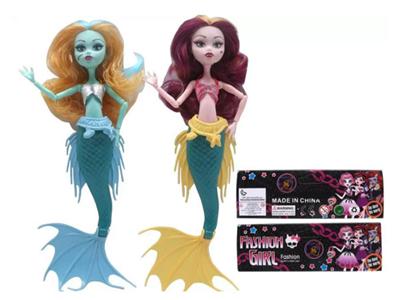 9寸12关节实身鬼娃美人鱼芭比2款混装