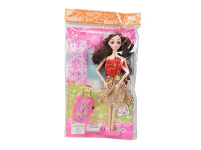 11.5寸实身9关节芭比纸板3D眼