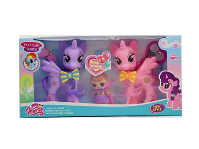 2只精灵马配惊喜开窗盒