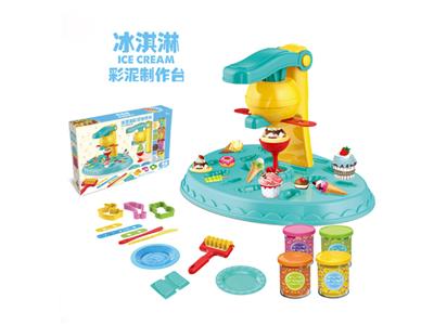Ice cream color mud making table