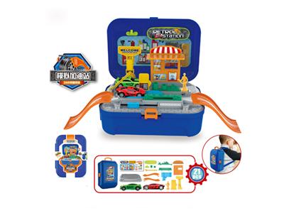 Backpack vehicle gas station