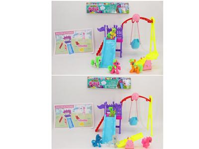 小马乐园套装/2款混装（配备4只马宝）