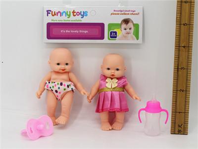 2只装5寸表情娃娃和奶瓶，奶嘴