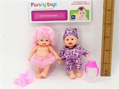 2只装5寸表情娃娃和奶瓶，奶嘴