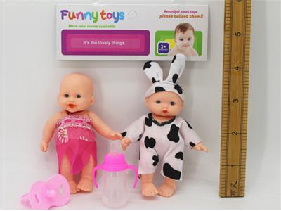 2只装5寸表情娃娃和奶瓶，奶嘴